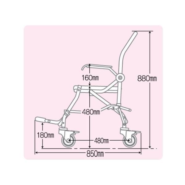 代引き不可) シャワーキャリー LX-II No.5022 睦三 (お風呂 椅子