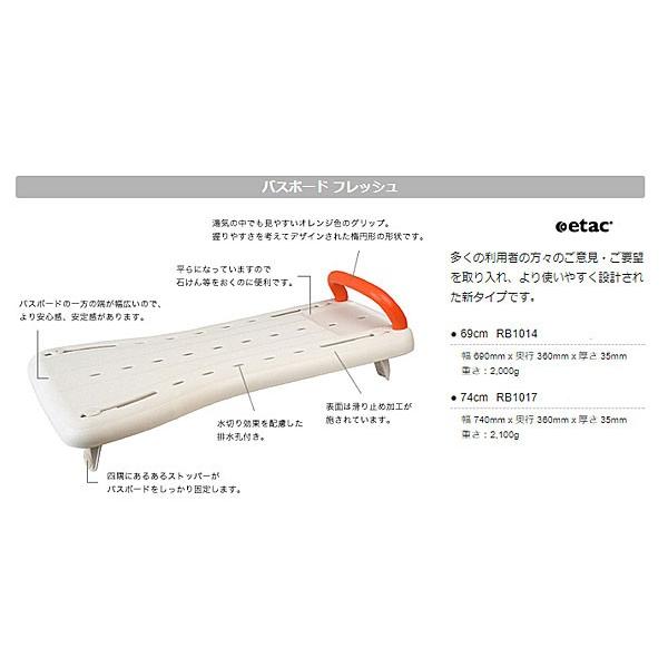 代引き不可）バスボードフレッシュ RB1017 幅74cm 相模ゴム工業 （入浴