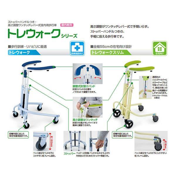 日進医療器 代引き不可 トレウォークスリム 介護 歩行車 室内 介護用品