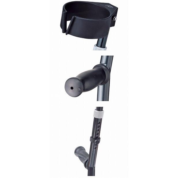 田辺プレス Mgクラッチ　クローズドカフ　左右兼用　Sサイズ　ロフストランド杖 代引き不可）Mgクラッチ クローズドカフタイプ 左右兼用 / 青墨 田辺