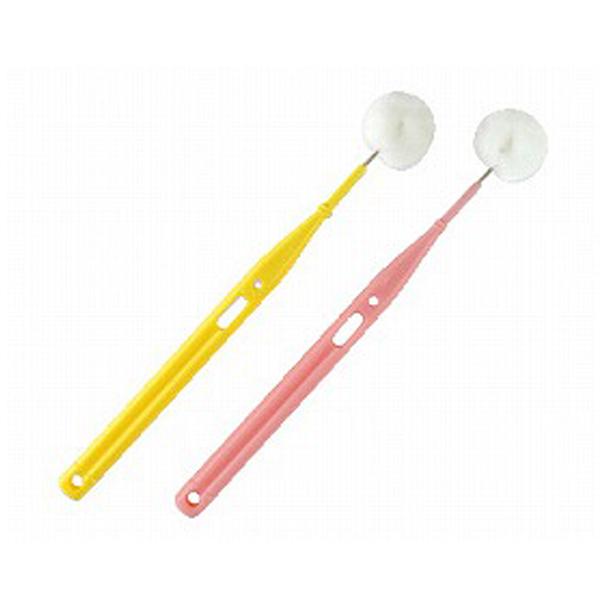 口腔ケア オーラル ケア モアブラシ 2色1セット イエロー＆ピンク各1本 口腔粘膜 清掃 介護用品 | 