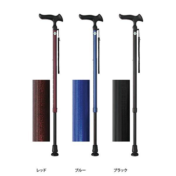 杖 ステッキ 男性 女性 おしゃれ シンプル 軽量 スリムネック かるがもE 伸縮S・M兼用 フジホーム 介護用品 | フジホーム | 02