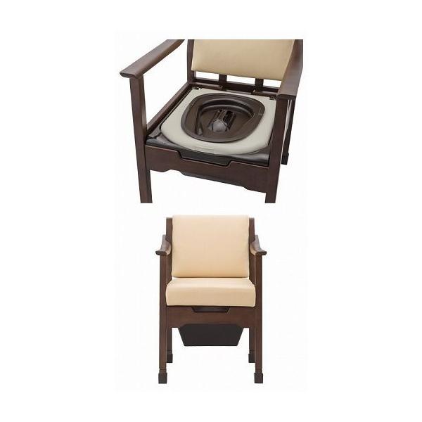 アロン化成 家具調 トイレ ポータブルトイレ トワレットチェア 533-062