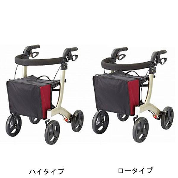 シルバーカー おしゃれ 安寿 歩行車リトルターン 532315　532316 アロン化成 手押し車 折りたたみ 介護 介護用品 軽量 座れる コンパクト 歩行補助 | アロン化成 | 05