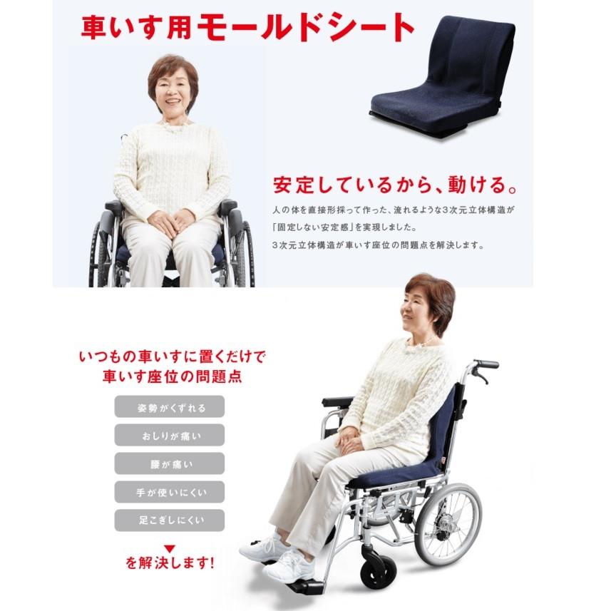 車椅子用クッション モールドシート PAS-MSW-002 ピーエーエス (車椅子クッション 座位保持 腰痛対策 姿勢 体幹 ポジショニング) 介護用品 MSW