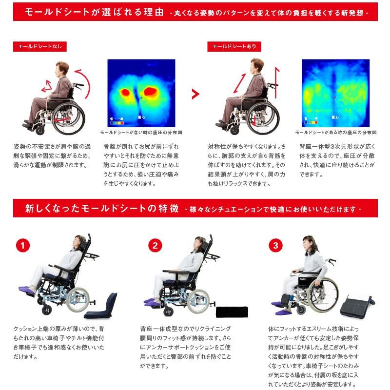 車椅子用クッション モールドシート PAS-MSW-002 ピーエーエス (車椅子クッション 座位保持 腰痛対策 姿勢 体幹 ポジショニング) 介護用品 MSW