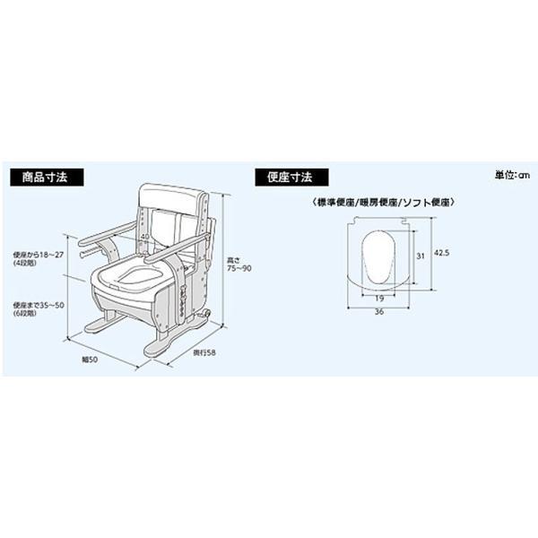 アロン化成 安寿 家具調トイレ セレクトR ノーマル 533-853 標準・快適