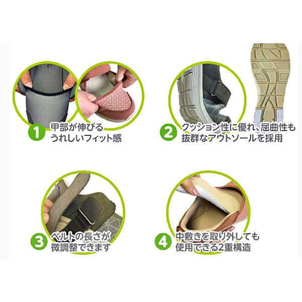 介護靴 おしゃれ 室内 室外 シューズ スリッパ リハビリ すたこらさんソフト 晴 はれ 77 婦人用 アスティコ  介護シューズ 女性 屋外用