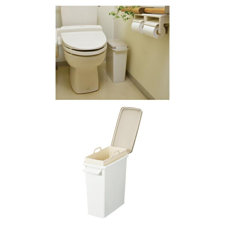 介護 おむつ ゴミ箱 おむつペール 12型 00858　11.5L ベージュ 新輝合成 介護用品 臭わない 臭い ふた付き スリム 省スペース コンパクト おしゃれ |  | 01