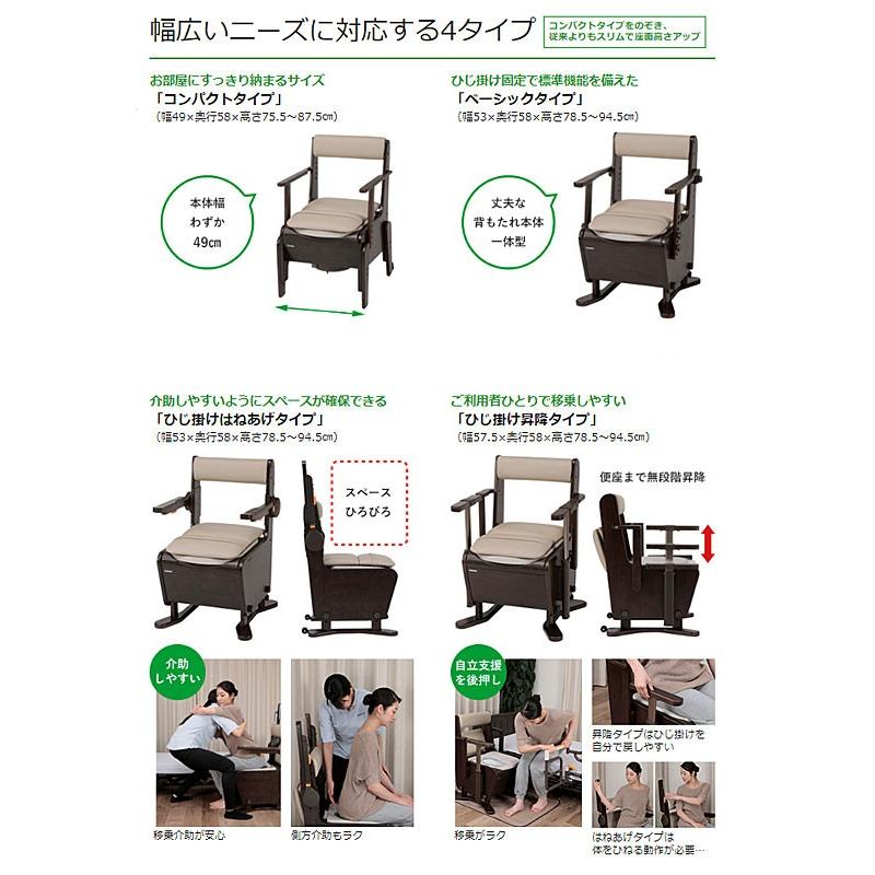 パナソニック エイジフリー 家具調トイレ 座楽 ひじ掛けはねあげ PN