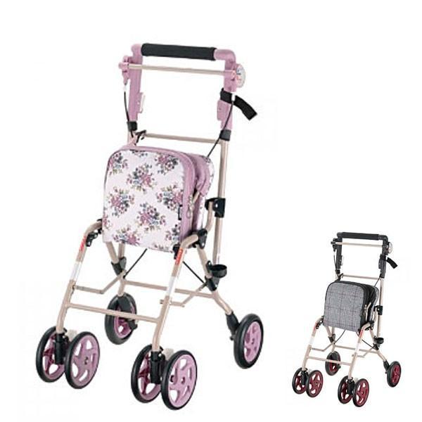 シルバーカー おしゃれ シニア 散歩 アルキュート UL 44196 44197 リッチェル 手押し車 折りたたみ 介護 ショッピングカート 介護用品 軽量 座れる コンパクト | リッチェル