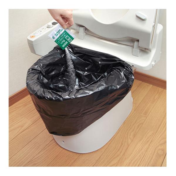 トイレ非常用袋 抗菌凝固剤付 10回分 RB-03 サンコー 非常用 簡易トイレ 備蓄 凝固剤 汚物袋 介護現場 災害対策 防災グッズ 介護用品 | サンコー | 02