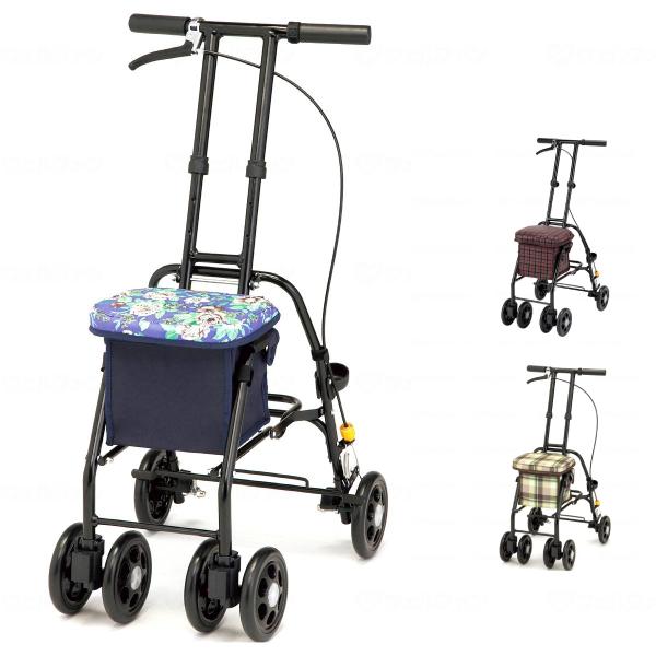 座れる シルバーカー 軽量 コンパクト スリムムーヴ マキテック  ショッピングカート おしゃれ 折りたたみ 高齢者 老人 手押し車 介護用品 | マキテック