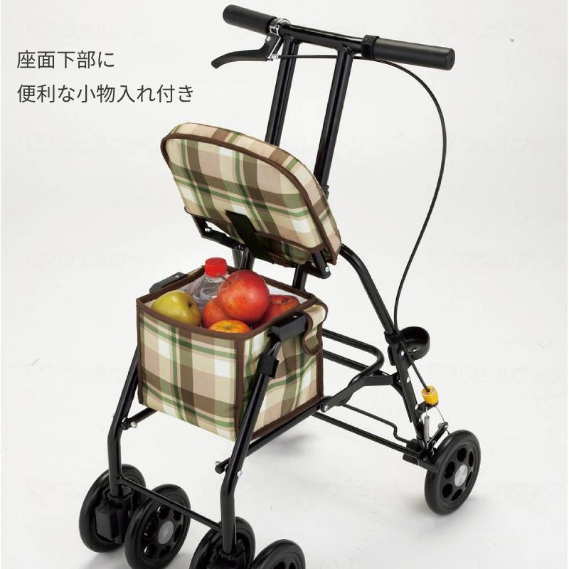 座れる シルバーカー 軽量 コンパクト スリムムーヴ マキテック  ショッピングカート おしゃれ 折りたたみ 高齢者 老人 手押し車 介護用品 | マキテック | 05