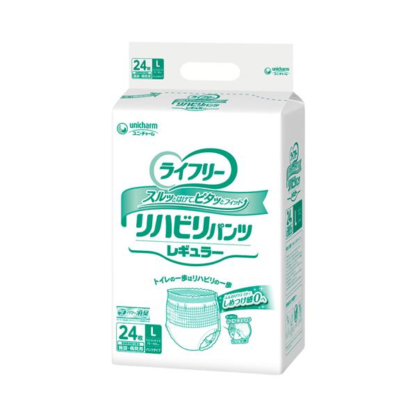 介護用 オムツ 大人用紙おむつ パンツ型 Gライフリー リハビリパンツ レギュラー（男女共用）L　50379　24枚 ユニ・チャーム 介護用品 | unicharm