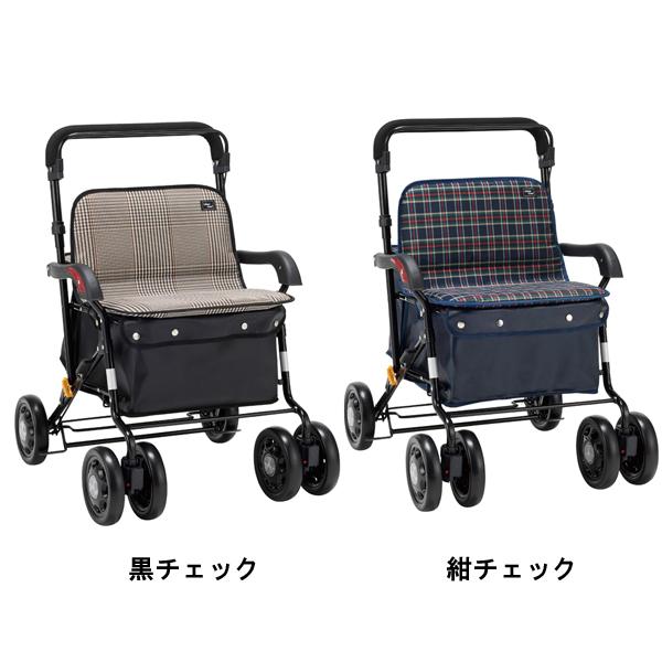 シルバーカー 折りたたみ 座れる ワイドブル NOB-42KC NOB-42DB マキテック ボックスタイプ 介護 介護用品_1