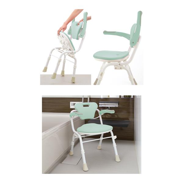 リッチェル やわらかシャワーチェア 折りたたみ お風呂チェア 肘掛け 介護 リッチェル（Richell） シャワーチェア 介護用風呂椅子 やわらか