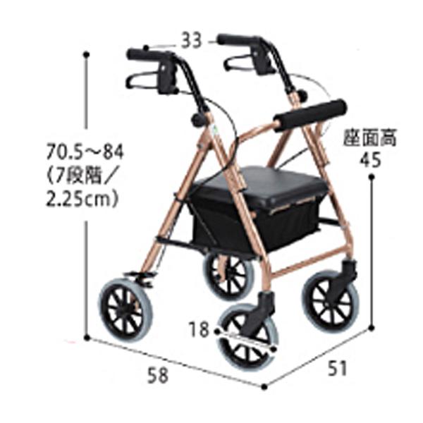 竹虎 シルバーカー 歩行車 歩行補助 ハッピーIIIミニ 117092 117093