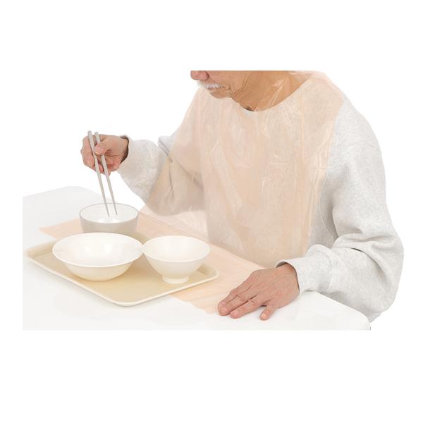 ケアハート 介護食事エプロン ポケット付きお食事用エプロン 使いきり