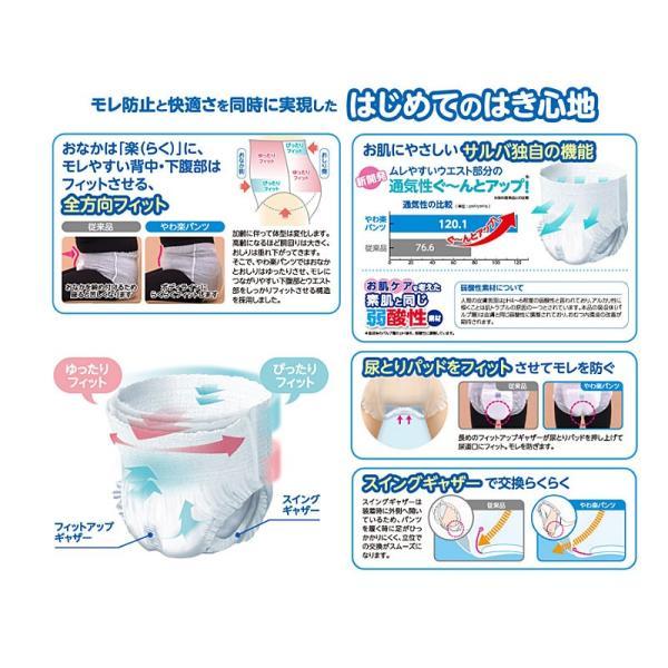 介護用 オムツ 大人用紙おむつ パンツ型 P.U サルバ やわ楽パンツ L 22枚 35873 白十字 介護用品 | サルバ | 02
