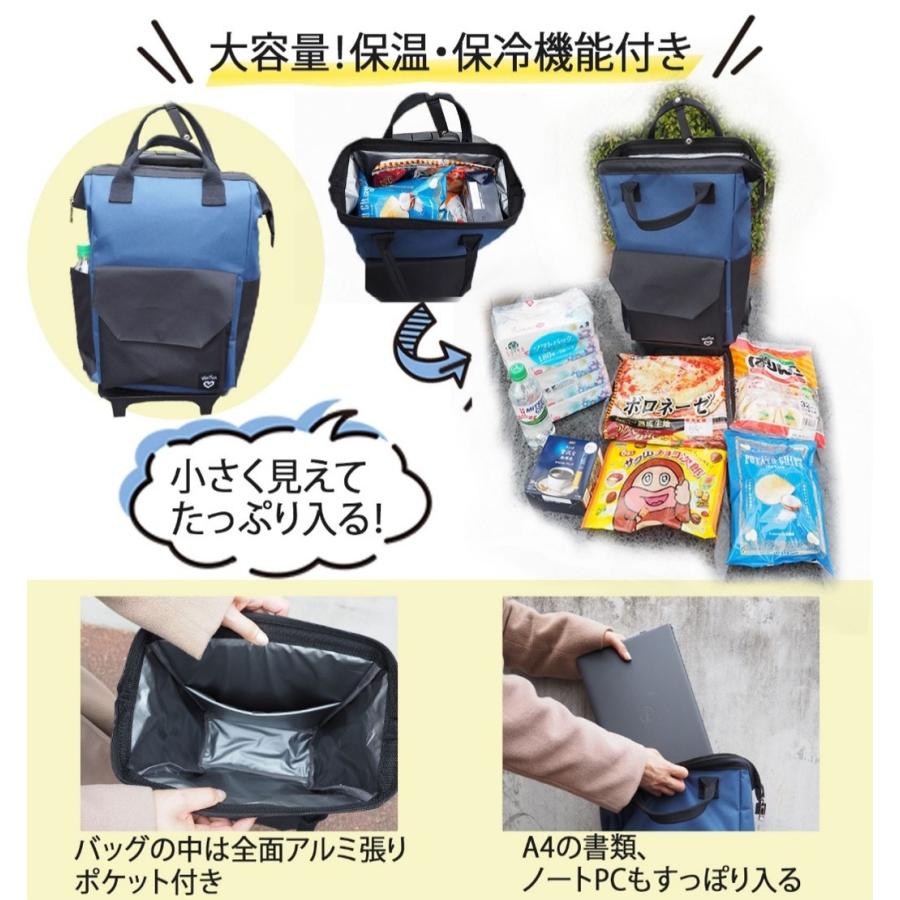 ショッピングカート 保冷 大容量 高齢者 軽量 おしゃれ 段差らくらく 3