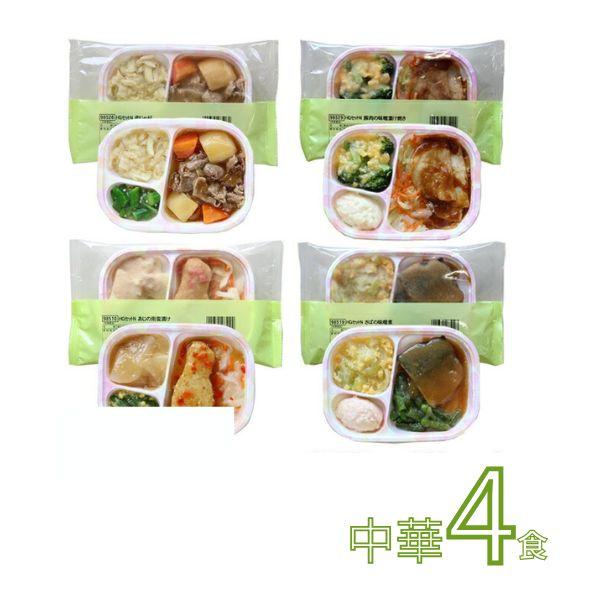 介護食 冷凍 中華 4種×1個 HG 日東ベスト ムース食 やわらか食 嚥下食 介護食品 ミキサー食 おかず  (代引き不可) | ホスピタグルメ