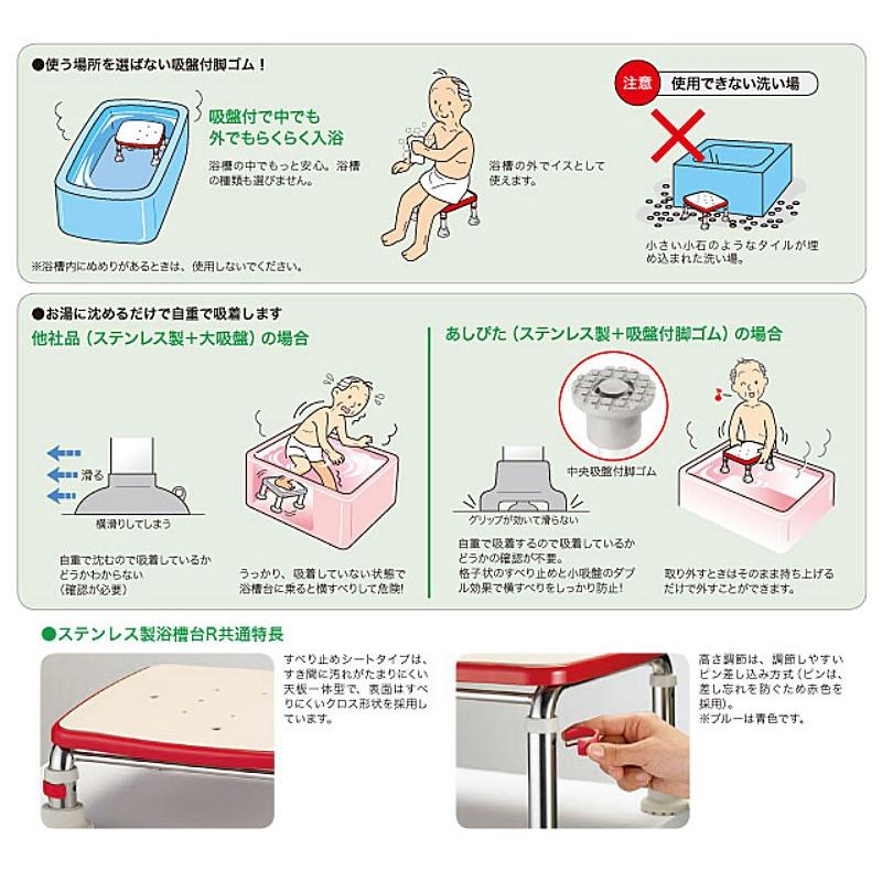 浴槽台 浴槽 風呂椅子 半身浴 踏み台 ステップ台 介護 敬老の日 アロン化成 安寿 ステンレス製浴槽台 R あしぴた ミニ すべり止めシートタイプ 介護用品店まごころショップmobile 通販 Yahoo ショッピング