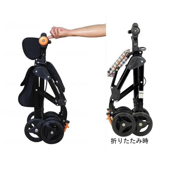 手押し車 高齢者 おしゃれ シルバーカー コンパクト テイコブナノンDX CPS02 幸和製作所   折りたたみ 介護 シルバー カー | Tacaof | 06