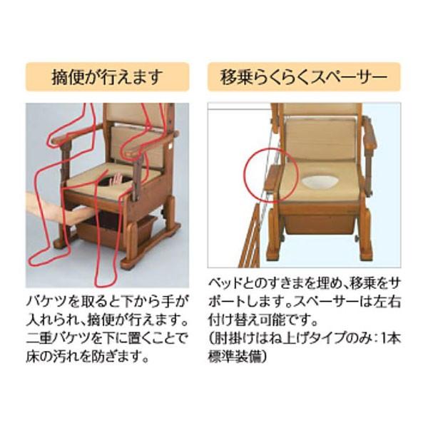 愛用 ウチヱ 8240 肘掛け自在タイプ さわやかチェアCH - 失禁 ...