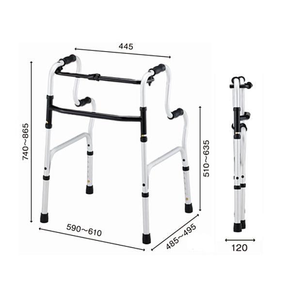 シルバーカー おしゃれ 代引き不可 アルコー2段ハンドル 固定歩行器 100526 星光医療器 (歩行器 固定 折りたたみ 立ち上がり |  | 02