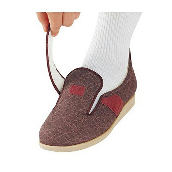 片足販売 介護靴 おしゃれ 室内 室外 シューズ スリッパ リハビリ 徳武産業 ダブルマジックII 雅 9E 7022 片足販売  婦人靴 屋外 あゆみ |  | 02