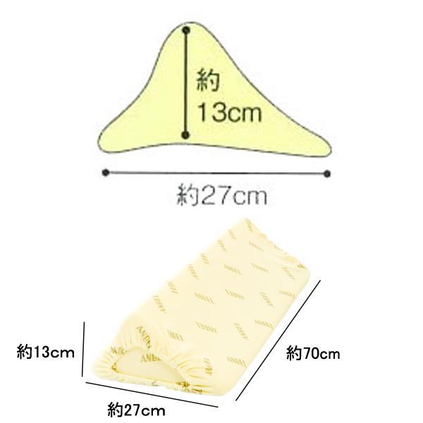 体位変換 体位保持 床ずれ防止 洗えるフィット三角柱クッションII (カバー付) 70cm　1312-70 大阪エンゼル 介護用品_2
