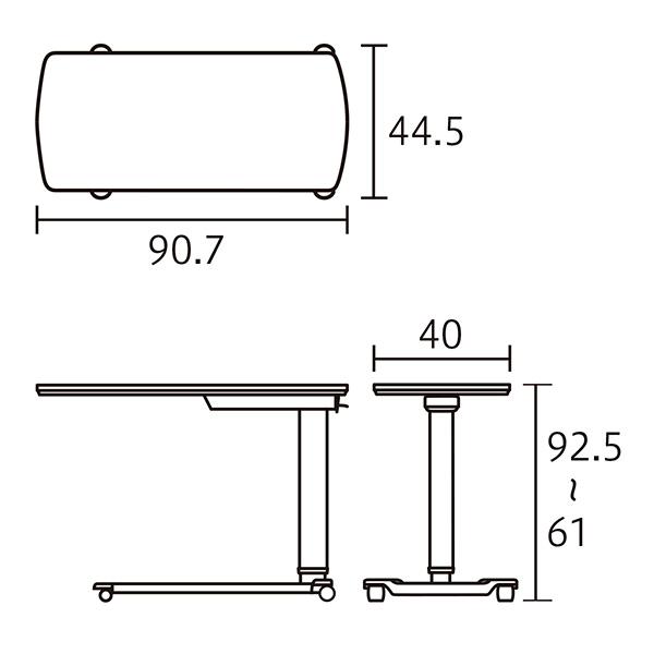(代引き不可・個人宅限定) パラマウント ベッドサイドテーブル KF-1920 介護用品 | パラマウントベッド | 01