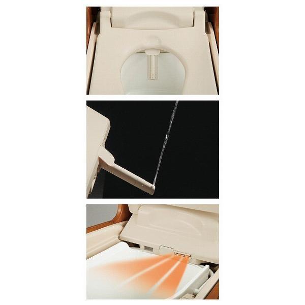 アロン化成 温水シャワー付きポータブルトイレ 家具調トイレ 安