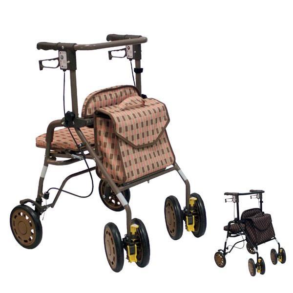 シルバーカー コンパクト おしゃれ シンフォニーEVO 島製作所（歩行車 シルバーカー 座面つき コンパクト）介護用品 敬老の日 2023 70代 80代 | 