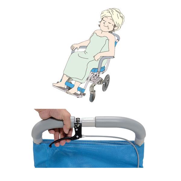 (法人様限定) シャワーキャリー 入浴用車椅子  楽チル U型シート ヘッドレストなし RT-005 ウチヱ お風呂 椅子 浴用 背付き 介護 椅子  介護用品 (代引き不可) |  | 02