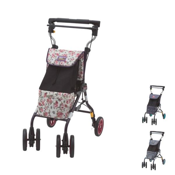 シルバーカー おしゃれ 代引き不可 ライトステップタイニーW・UKIUKI（ウキウキ）ウィズワン (座面付き おしゃれ ショッピングカート)