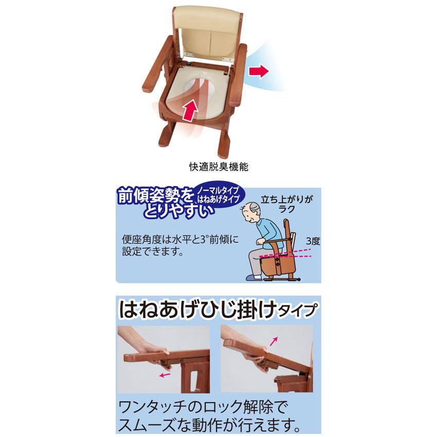 アロン化成 安寿 家具調トイレ セレクトR はねあげワイド 533-875