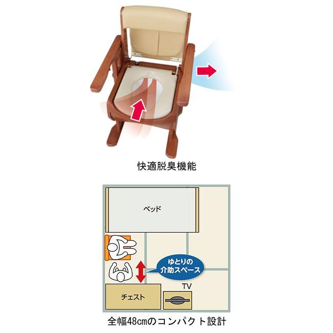 アロン化成 安寿 家具調トイレ セレクトR コンパクト 533-885 暖房 
