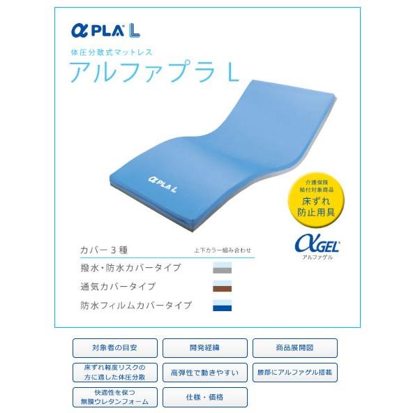 マットレス 床ずれ (代引き不可) アルファプラL 防水フィルムカバータイプ 幅91cmレギュラー MB-LF1R タイカ 介護ベッド 褥瘡予防の画像