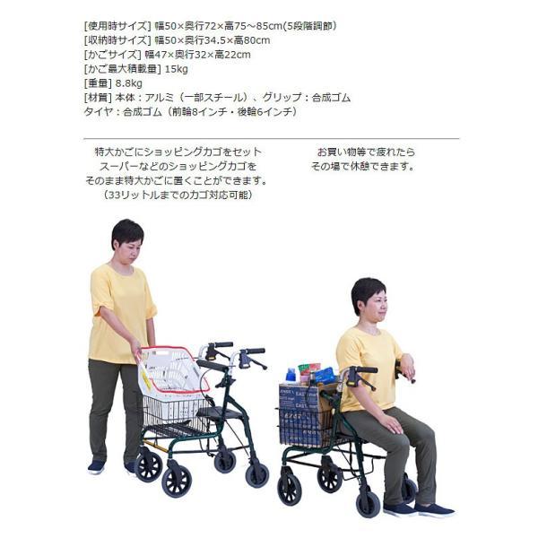 (代引き不可)  シルバーカー おしゃれ イーストアイ セーフティーアーム ロレータ SPタイプ RSP (介護 歩行補 | イーストアイ | 04