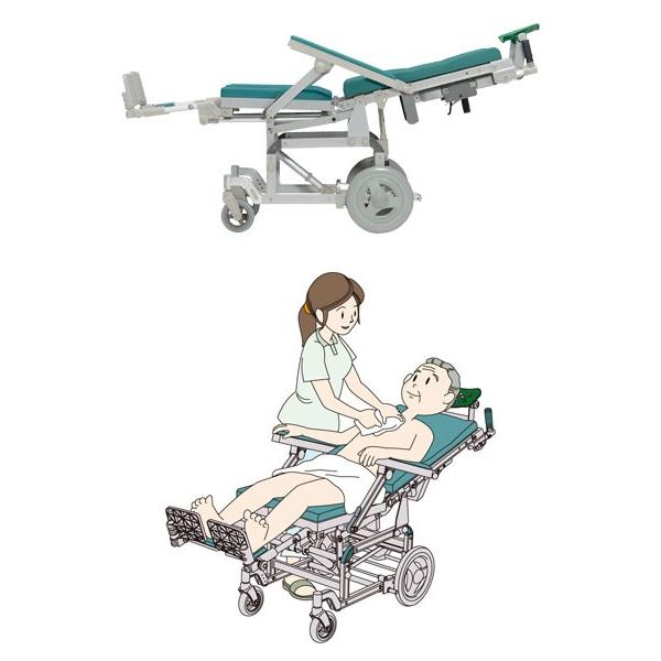 ウチヱ (法人様限定) シャワーキャリー 入浴用車椅子 はいねーる