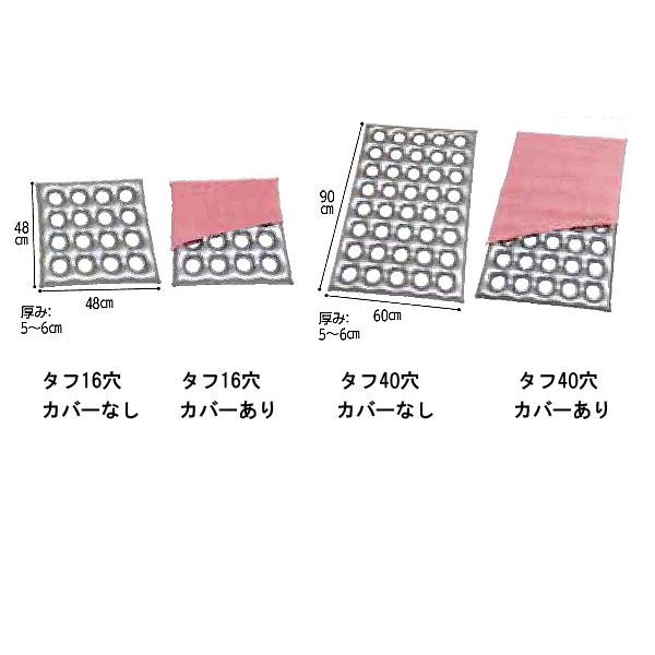 褥瘡予防 床ずれ予防 体圧分散 エアークッション タフ40 40穴タイプ カバーなし ポンプ付き 6301-7501 ウェルファン 介護 介護用品 | ウェルファン | 01