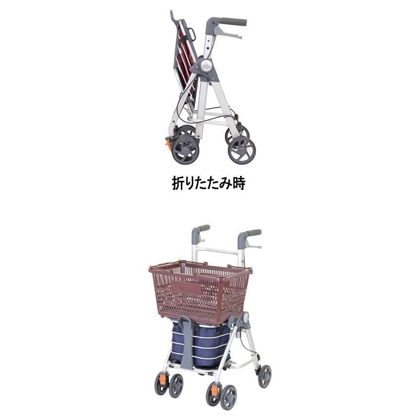 シルバーカー おしゃれ 代引き不可 テイコブリトルワゴンミニ WAW21 幸和製作所 (介護 歩行車 折りたたみ) 介護用品 | Tacaof | 02