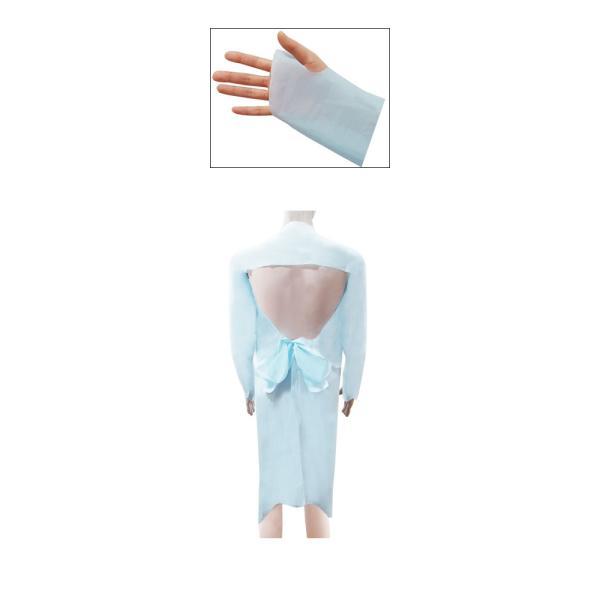 感染対策商品 施設 病院 衛生 予防 CPEガウン2 袖付き FR-078 M ブルー 50枚 ファーストレイト 介護用品 |  | 01