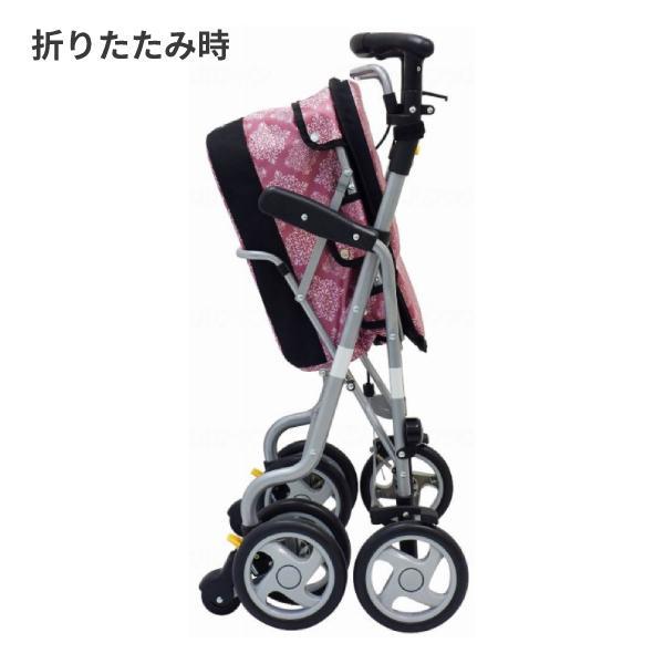 シルバーカー おしゃれ ショッピングカート ダンサーBOX 島製作所 カゴ置き 座れる 折りたたみ 傘置き 杖立て ショッピング 旅行 高齢者 お出かけ 人気 |  | 03