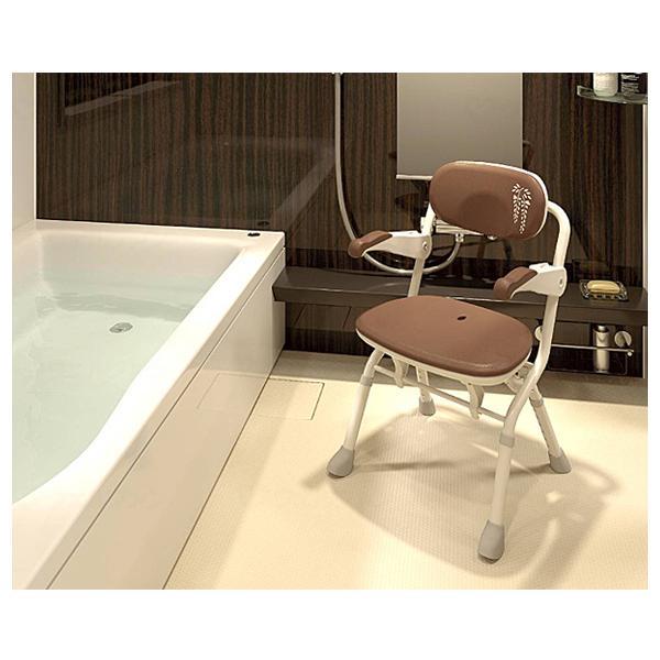 アロン化成 風呂椅子 介護 浴室 椅子 安寿 楽らく開閉シャワーベンチ S