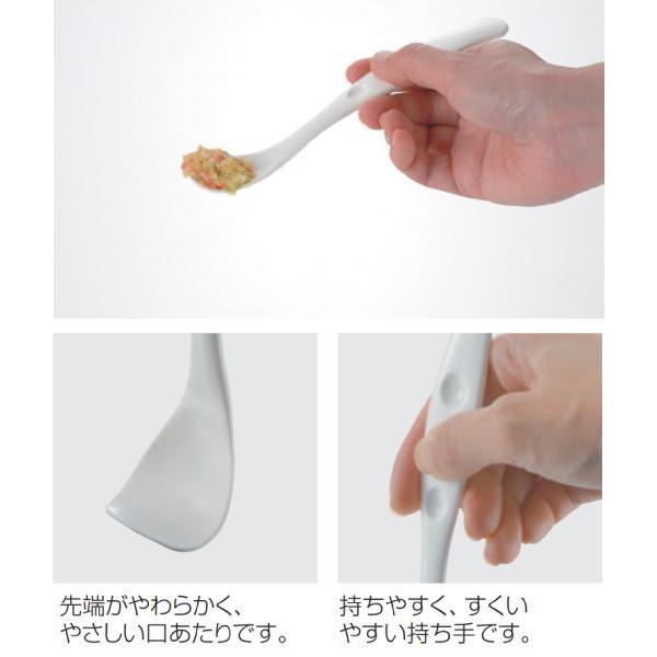 介護スプーン 介護用スプーン  食洗機可 使っていいね！ やわらかスプーン ホワイト 大 2本入 リッチェル | リッチェル | 01