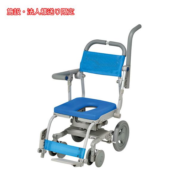 (法人様限定 代引き不可) くるくるチェアD　SAL　O型シート KRU172SAL ウチヱ (お風呂 椅子 浴用 シャワーキャリー 背付き 介護 椅子 回転 椅子) 介護用品 | 