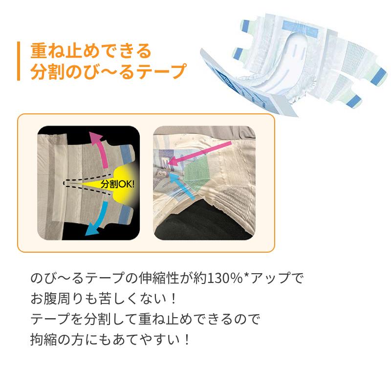 大人用紙おむつ テープ ライフリー のびーるフィットテープ止め M ユニ・チャーム オムツ 紙おむつ大人用 介護オムツ 介護用品 | unicharm | 03